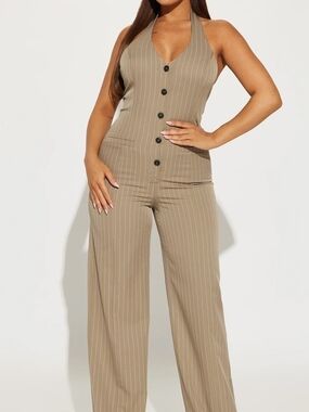 Fashion Nova (Same Old Ways Pinstripe Jumpsuit)